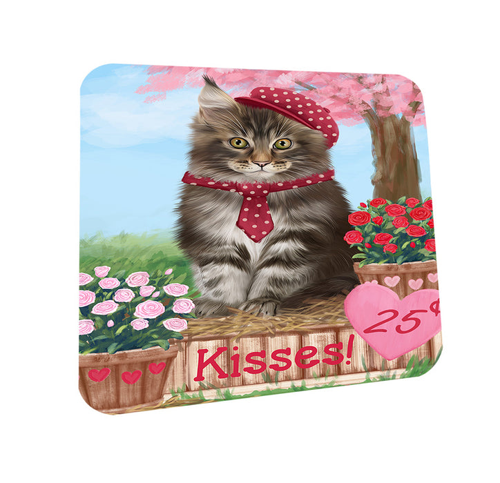 Rosie 25 Cent Kisses Maine Coon Cat Coasters Set of 4 CST55923