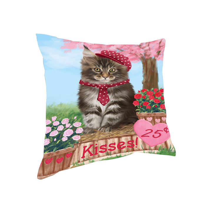 Rosie 25 Cent Kisses Maine Coon Cat Pillow PIL78152