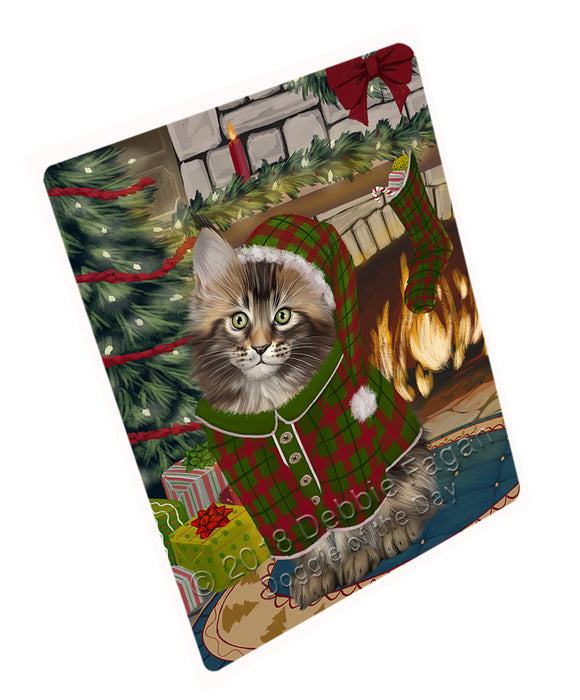 The Stocking was Hung Maine Coon Cat Large Refrigerator / Dishwasher Magnet RMAG94410