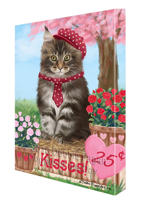 Rosie 25 Cent Kisses Maine Coon Cat Canvas Print Wall Art Décor CVS125909
