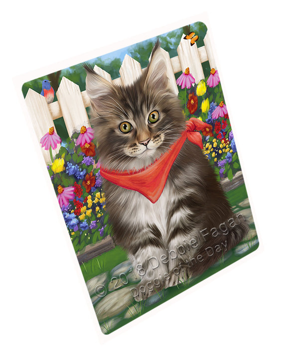 Spring Floral Maine Coon Cat Cutting Board C60897