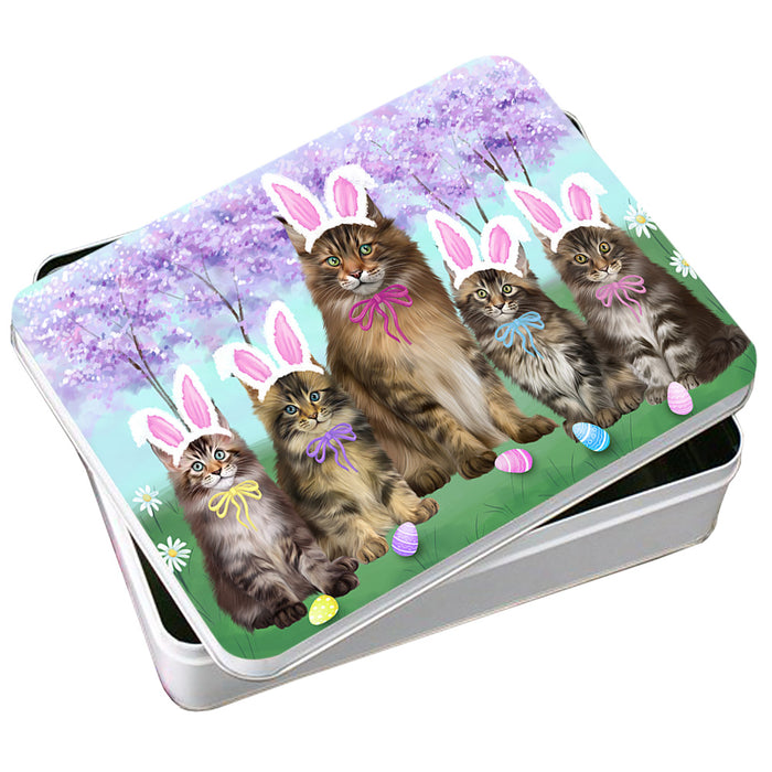 Easter Holiday Maine Coons Cat Photo Storage Tin PITN56860