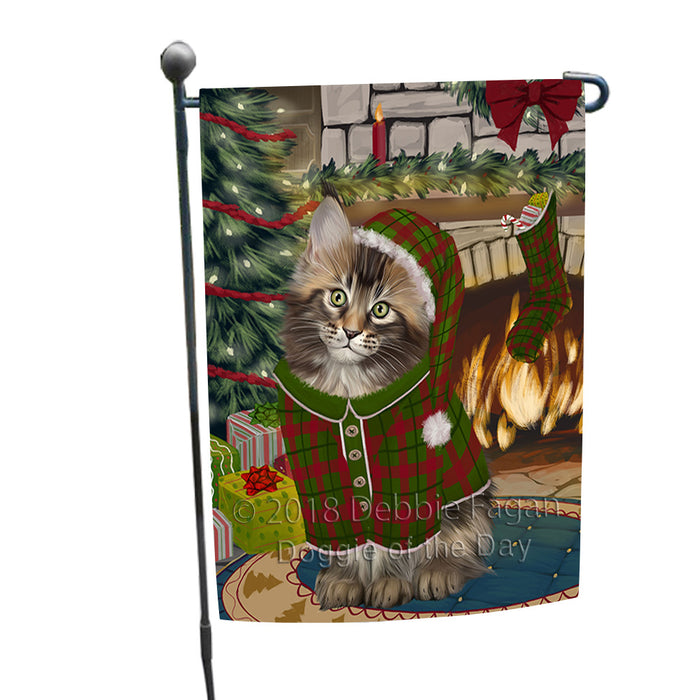 The Stocking was Hung Maine Coon Cat Garden Flag GFLG55650