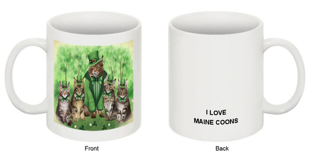 St. Patricks Day Irish Portrait Maine Coon Cats Coffee Mug MUG52419