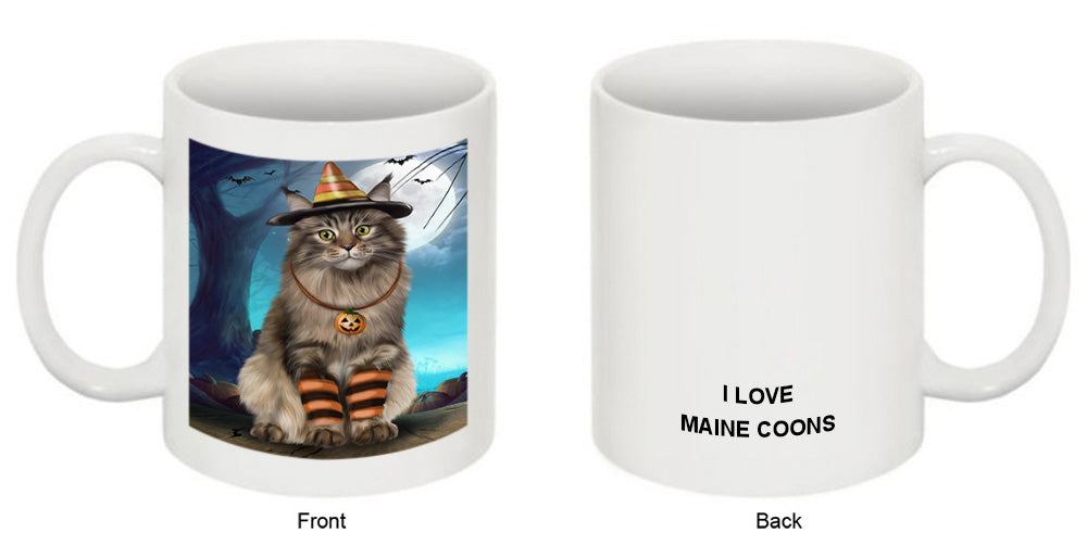 Happy Halloween Trick or Treat Maine Coon Cat Coffee Mug MUG49903