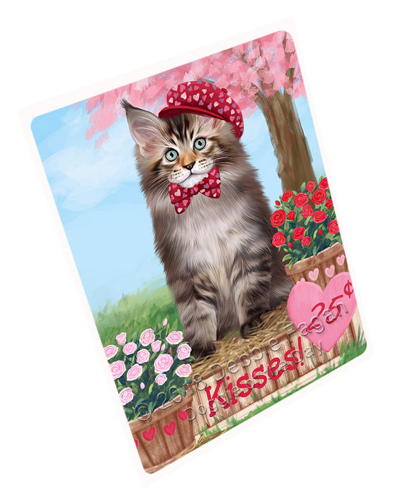 Rosie 25 Cent Kisses Maine Coon Cat Large Refrigerator / Dishwasher Magnet RMAG98064