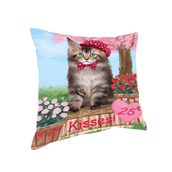 Rosie 25 Cent Kisses Maine Coon Cat Pillow PIL78156
