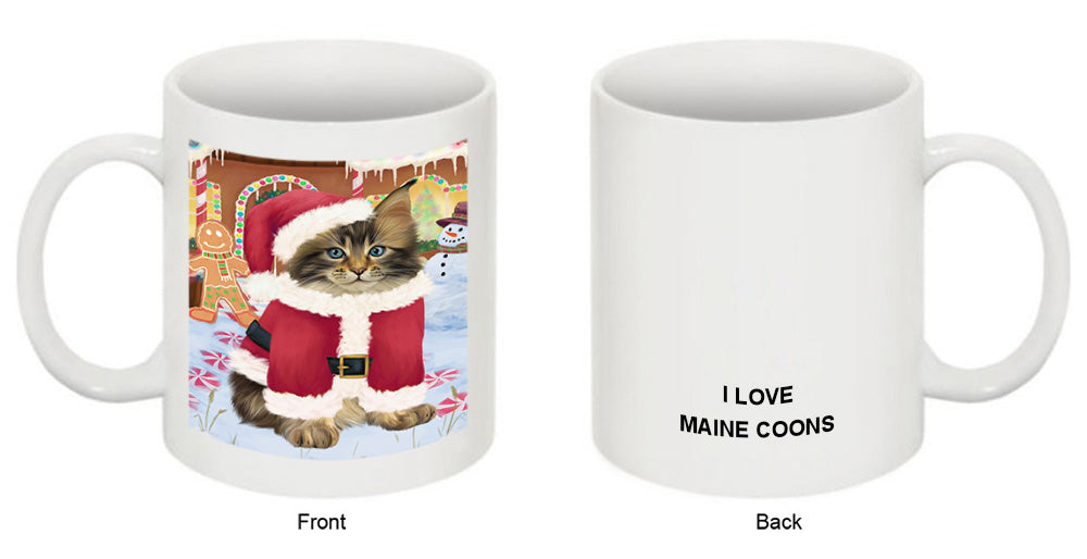 Christmas Gingerbread House Candyfest Maine Coon Cat Coffee Mug MUG51846