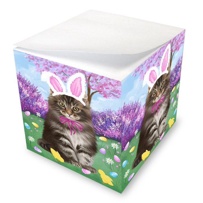 Easter Holiday Maine Coon Cat Note Cube NOC55035