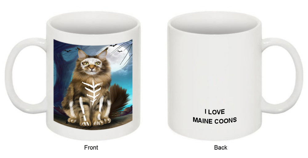 Happy Halloween Trick or Treat Maine Coon Cat Coffee Mug MUG49904