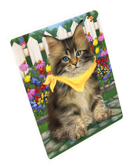 Spring Floral Maine Coon Cat Cutting Board C60900