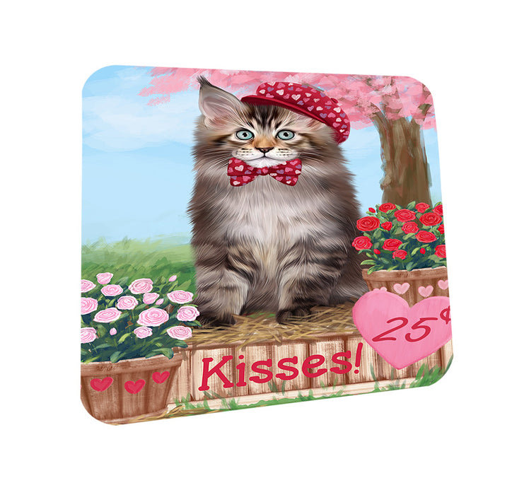 Rosie 25 Cent Kisses Maine Coon Cat Coasters Set of 4 CST55924