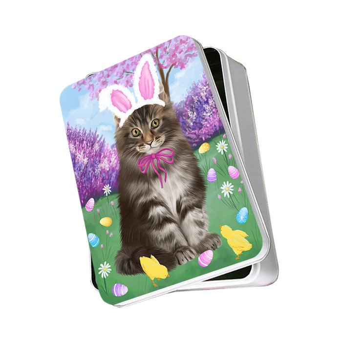 Easter Holiday Maine Coon Cat Photo Storage Tin PITN56861