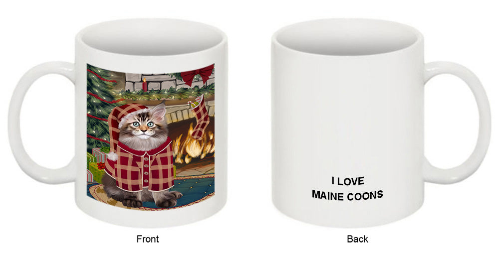 The Stocking was Hung Maine Coon Cat Coffee Mug MUG50756