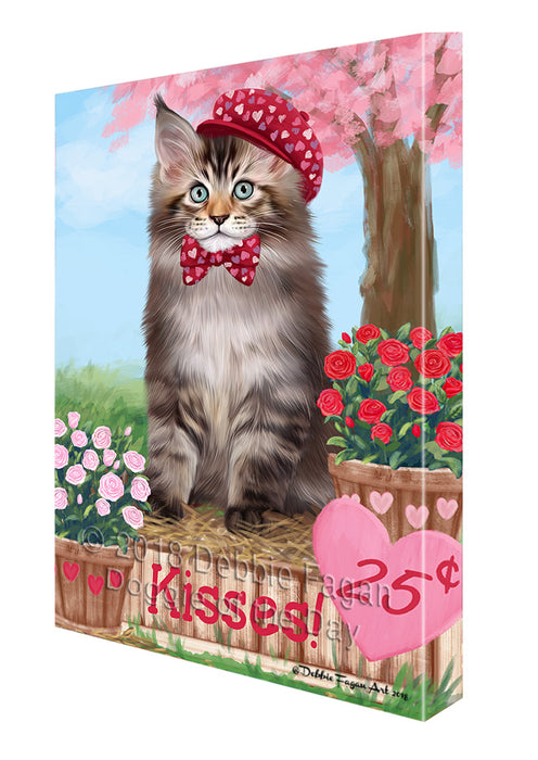 Rosie 25 Cent Kisses Maine Coon Cat Canvas Print Wall Art Décor CVS125918