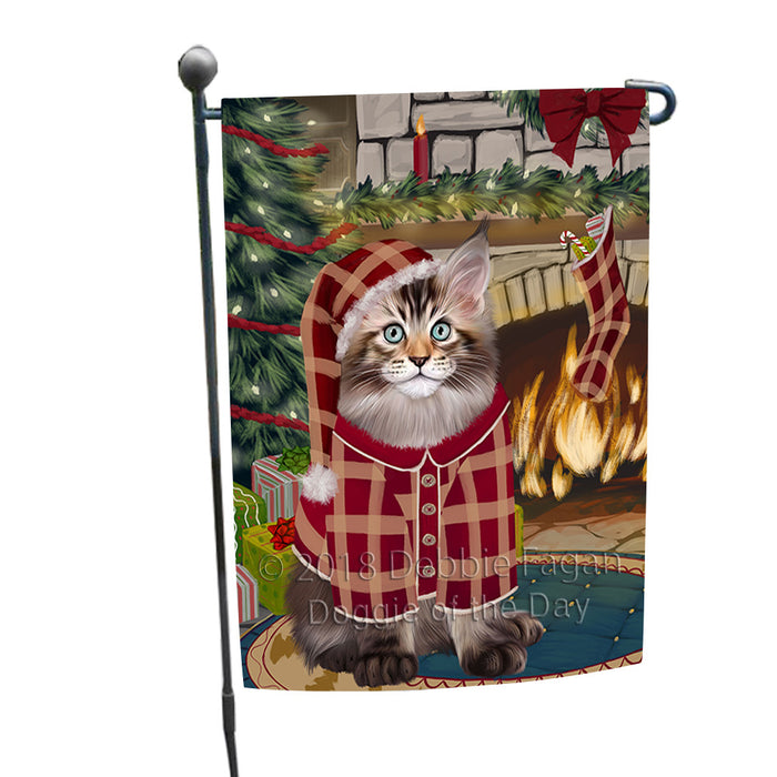 The Stocking was Hung Maine Coon Cat Garden Flag GFLG55651