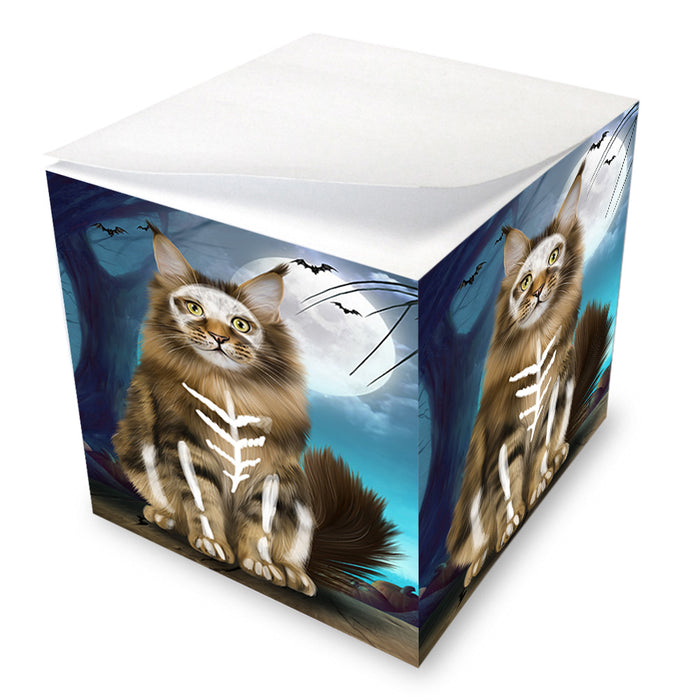 Happy Halloween Trick or Treat Maine Coon Cat Note Cube NOC56152