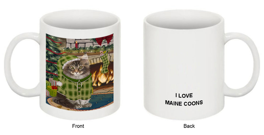 The Stocking was Hung Maine Coon Cat Coffee Mug MUG50757