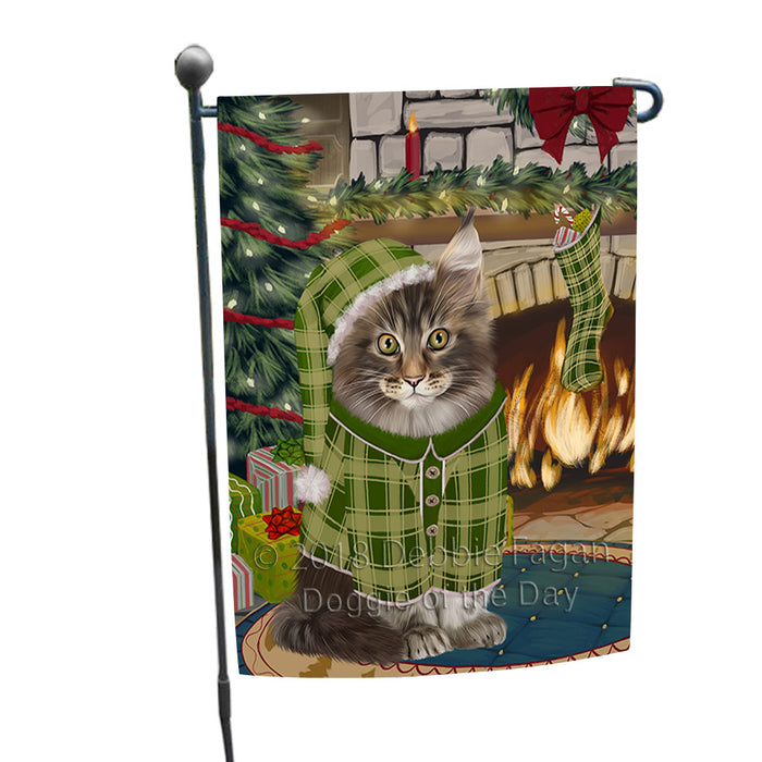 The Stocking was Hung Maine Coon Cat Garden Flag GFLG55652