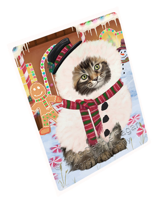 Christmas Gingerbread House Candyfest Maine Coon Cat Magnet MAG74484 (Small 5.5" x 4.25")