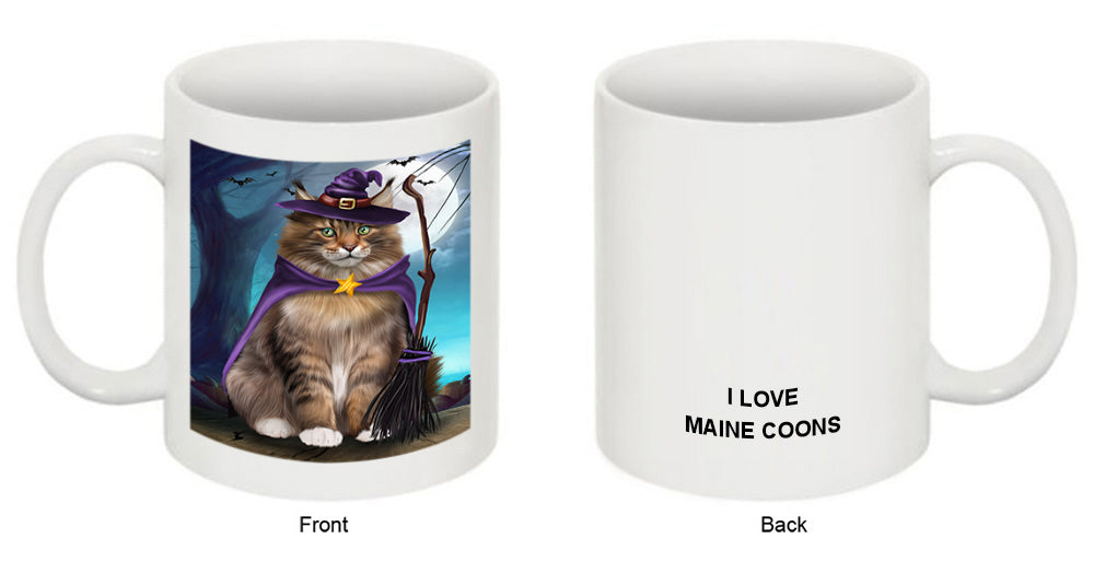 Happy Halloween Trick or Treat Maine Coon Cat Coffee Mug MUG49905