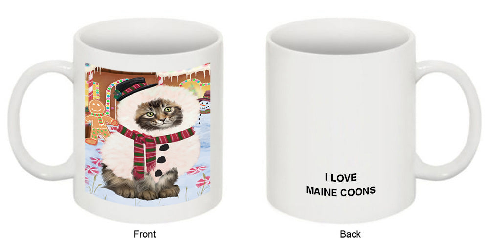 Christmas Gingerbread House Candyfest Maine Coon Cat Coffee Mug MUG51847