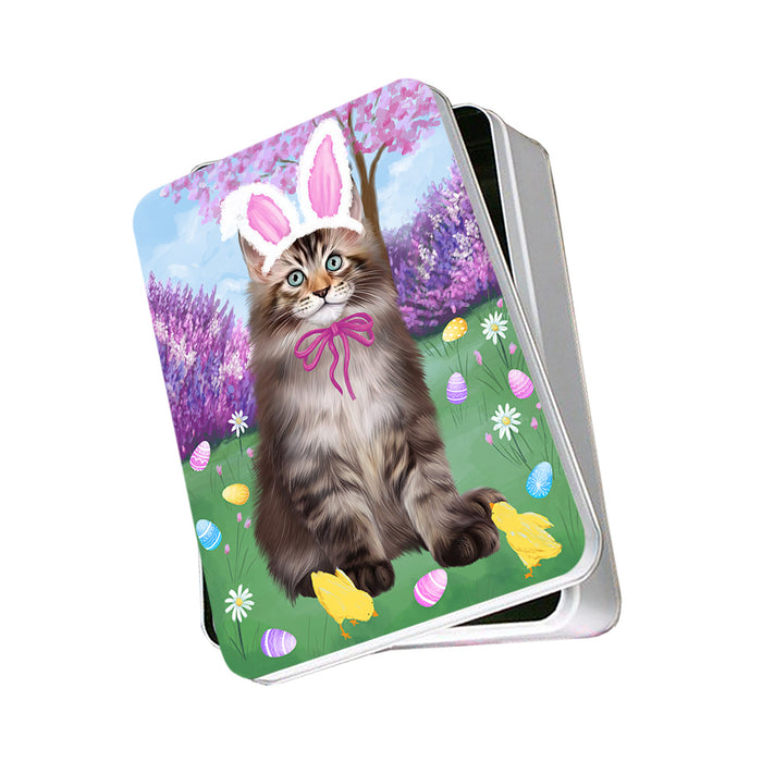 Easter Holiday Maine Coon Cat Photo Storage Tin PITN56862