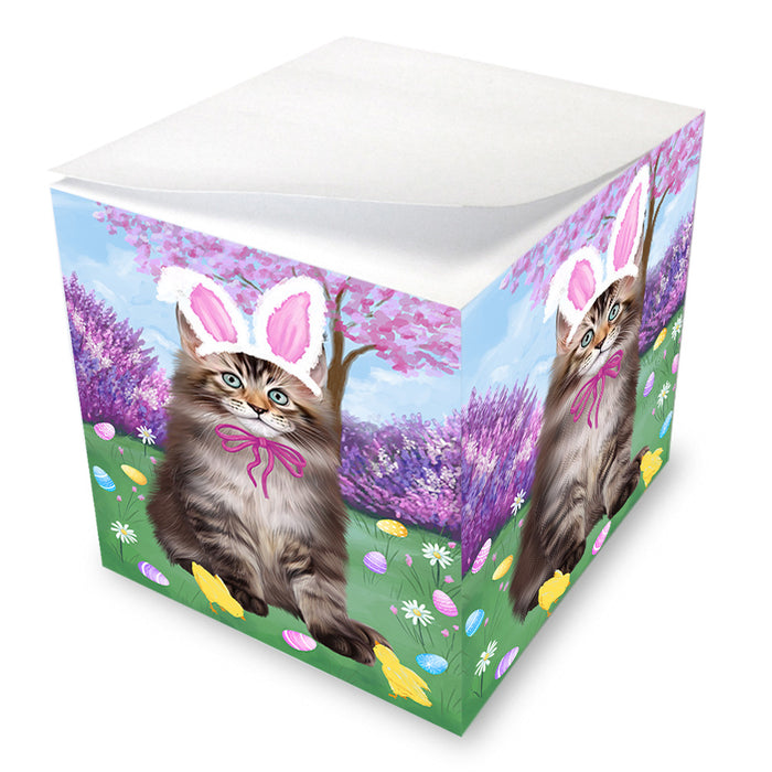 Easter Holiday Maine Coon Cat Note Cube NOC55036