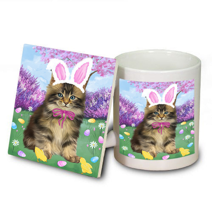 Easter Holiday Maine Coon Cat Mug and Coaster Set MUC56912