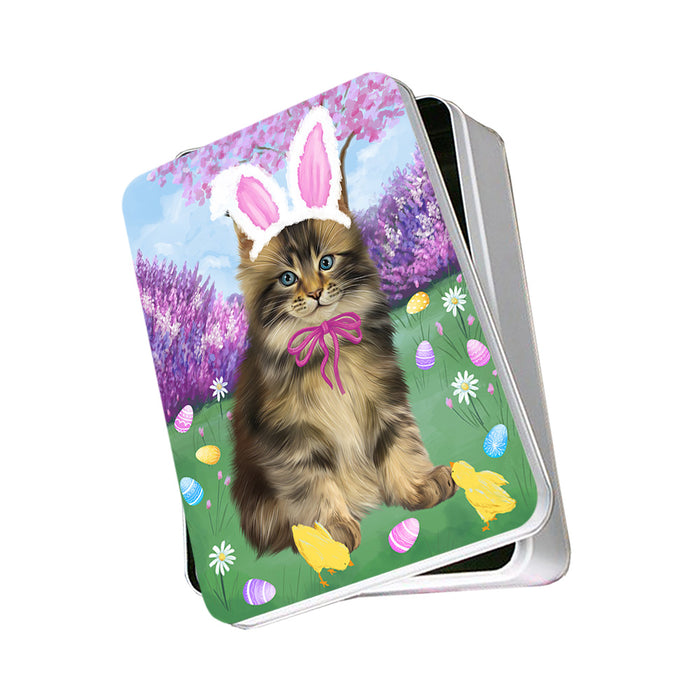 Easter Holiday Maine Coon Cat Photo Storage Tin PITN56863