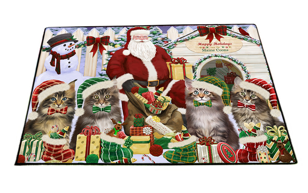 Christmas Dog House Maine Coons Cat Floormat FLMS51882