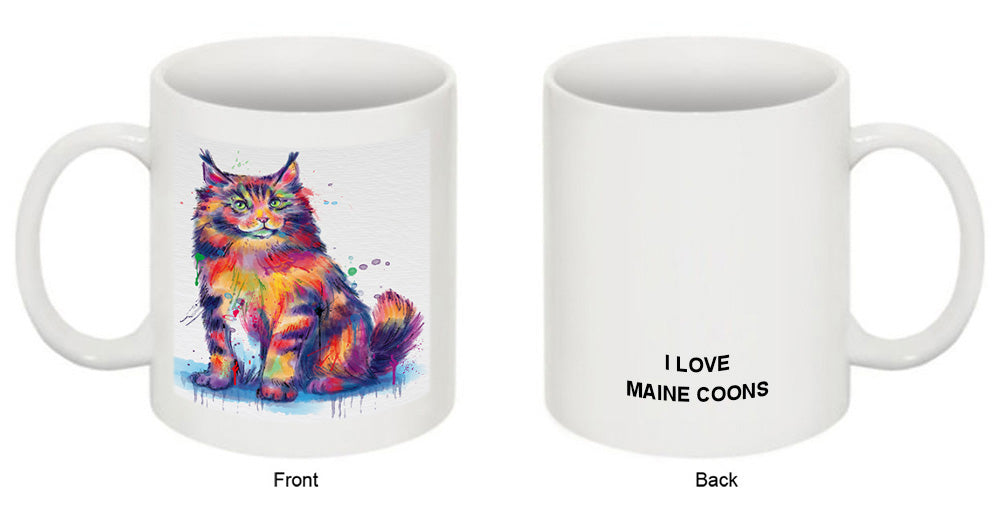 Watercolor Maine Coon Cat Coffee Mug MUG52489