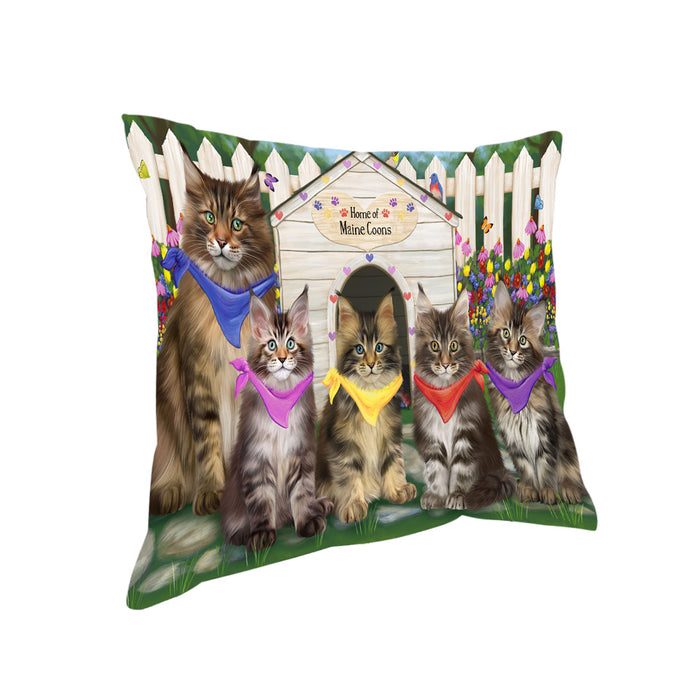 Spring Dog House Maine Coon Cats Pillow PIL65000