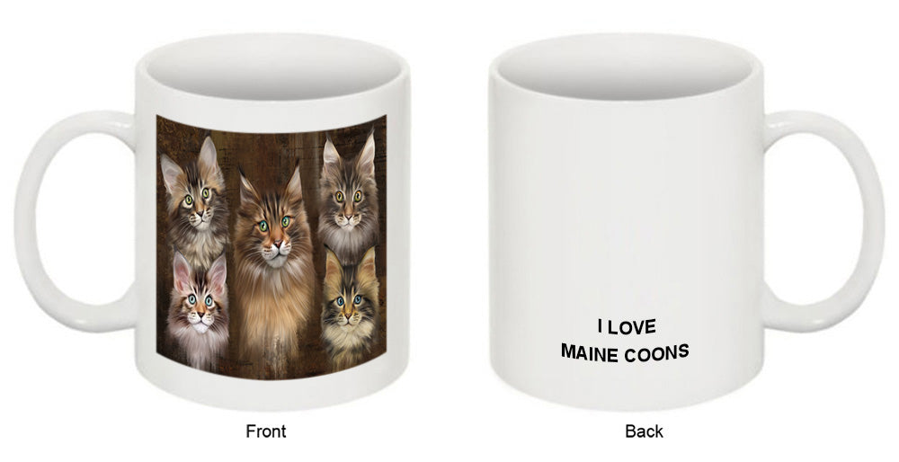 Rustic 5 Maine Coon Cat Coffee Mug MUG49537