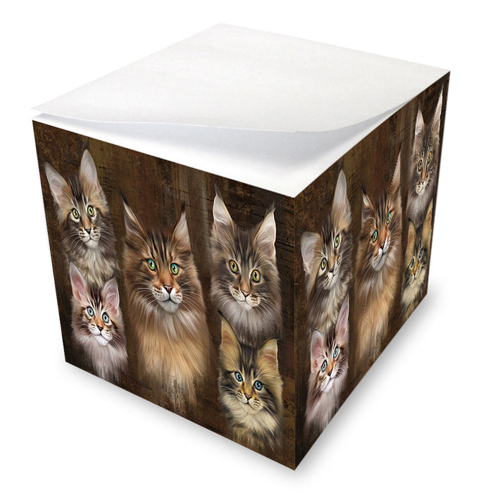 Rustic 5 Maine Coon Cat Note Cube NOC55785