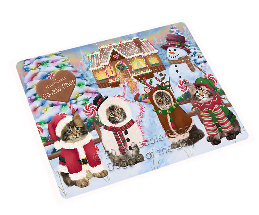 Holiday Gingerbread Cookie Shop Maine Coons Cutting Board C74643