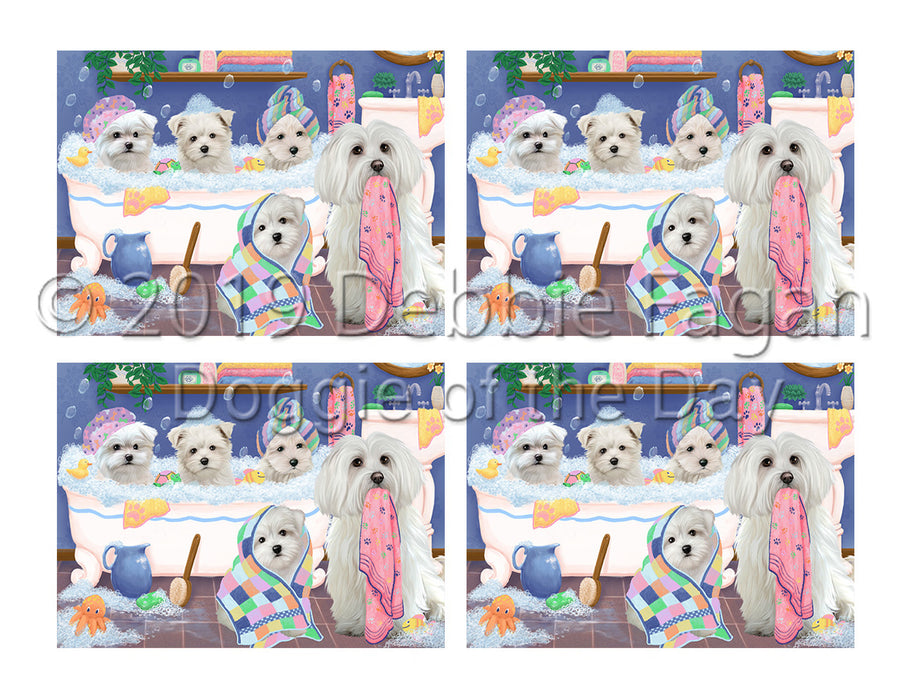 Rub A Dub Dogs In A Tub Maltese Dogs Placemat