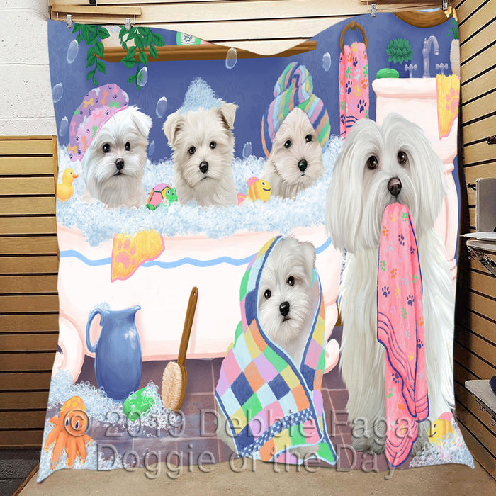 Rub A Dub Dogs In A Tub Maltese Dogs Quilt