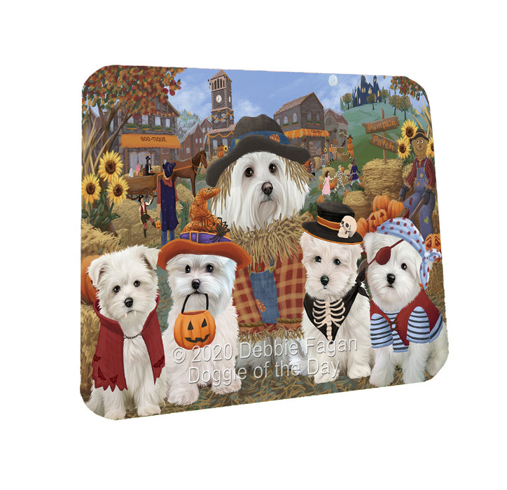Halloween 'Round Town Maltese Dogs Coasters Set of 4 CSTA57950