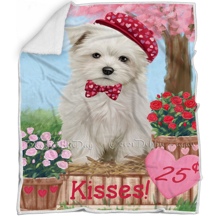 Rosie 25 Cent Kisses Maltese Dog Blanket BLNKT123141