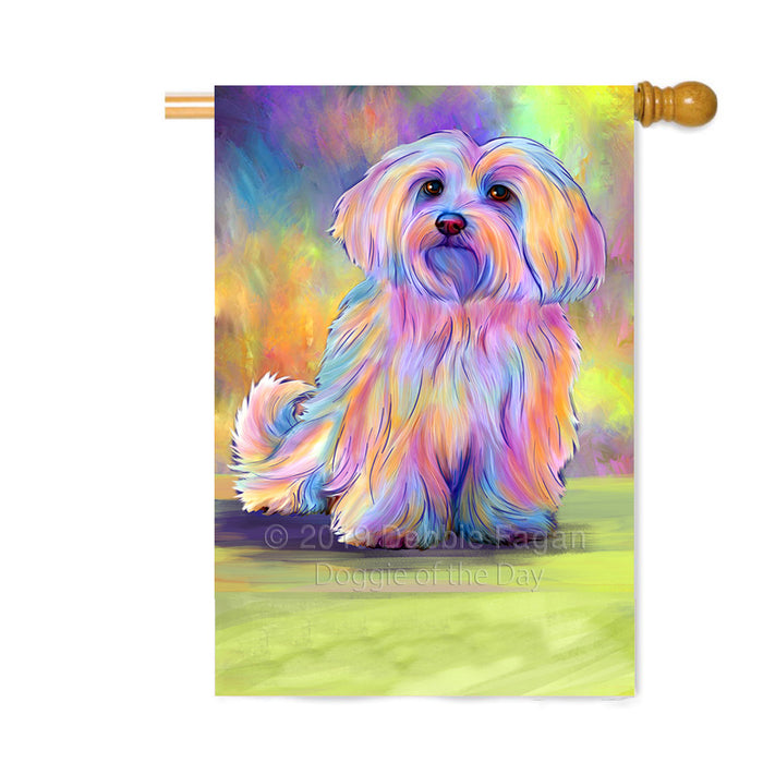 Personalized Paradise Wave Maltese Dog Custom House Flag FLG-DOTD-A60110