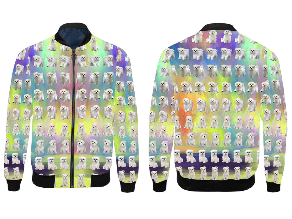 Paradise Wave Maltese Dogs All Over Print Wome's Jacket