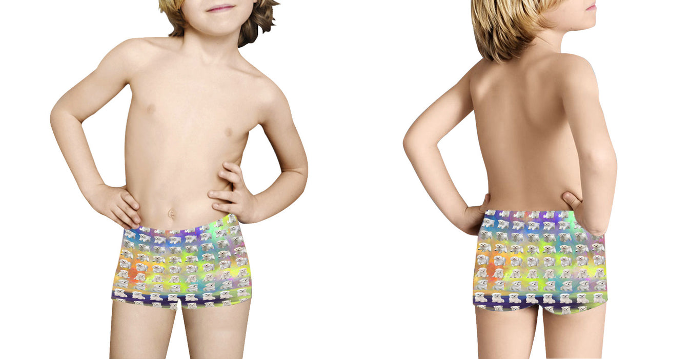 Paradise Wave Maltese Dogs All Over Print Kid's Boxer Briefs