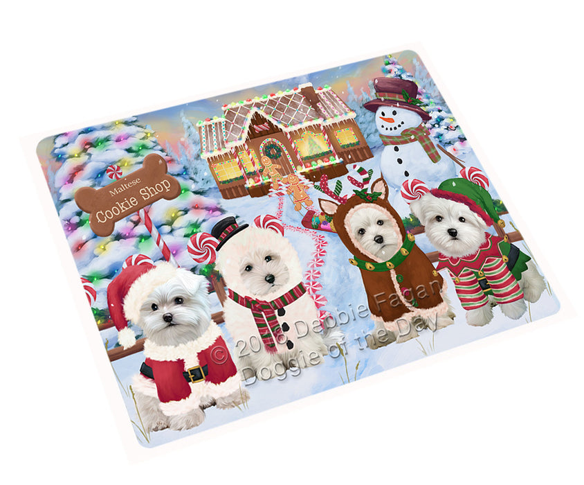 Holiday Gingerbread Cookie Shop Malteses Dog Cutting Board C74646