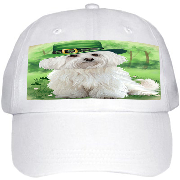 St. Patricks Day Irish Portrait Maltese Dog Ball Hat Cap HAT50232