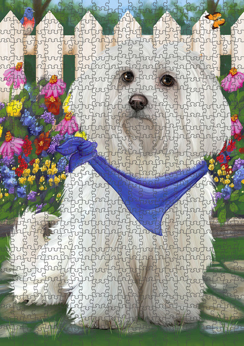 Spring Floral Maltese Dog Puzzle  PUZL53436