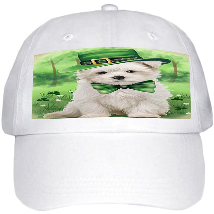 St. Patricks Day Irish Portrait Maltese Dog Ball Hat Cap HAT50235