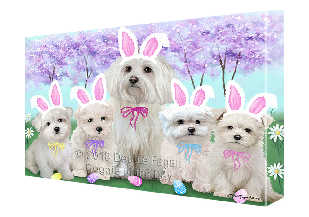Malteses Dog Easter Holiday Canvas Wall Art CVS58260