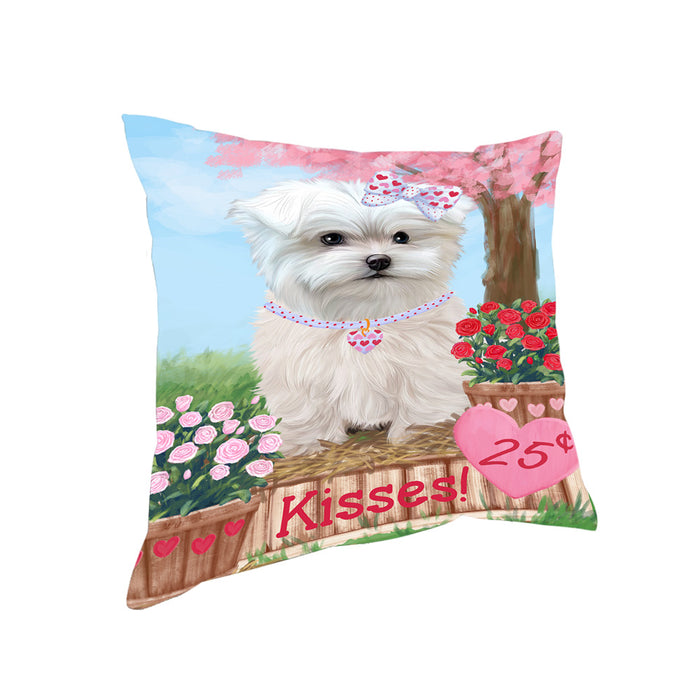 Rosie 25 Cent Kisses Maltese Dog Pillow PIL78160