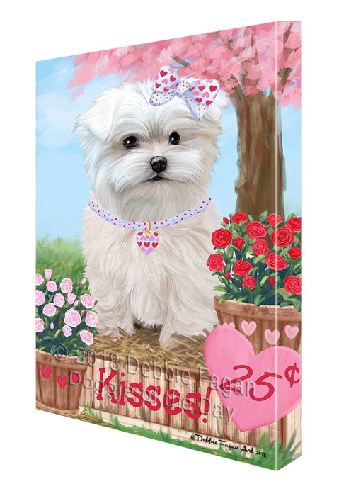 Rosie 25 Cent Kisses Maltese Dog Canvas Print Wall Art Décor CVS125927